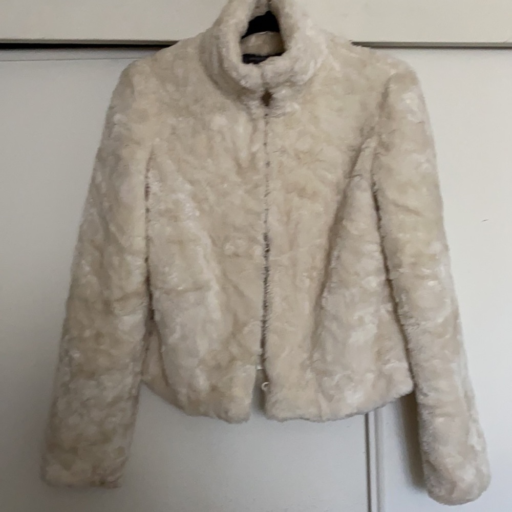 Faux fur jacket Burning Man!